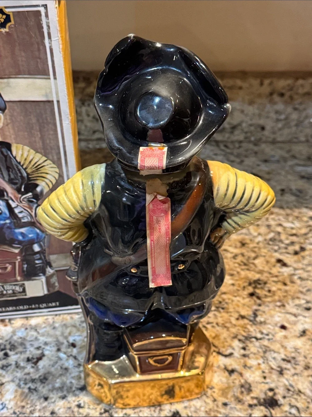 Excellent Condition Ezra Brooks Pirate Figurine Decanter Box Included